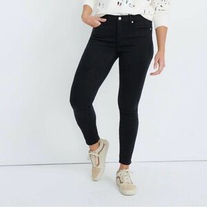Madewell 9-Inch High Rise Skinny Jeans in Black 35 Plus